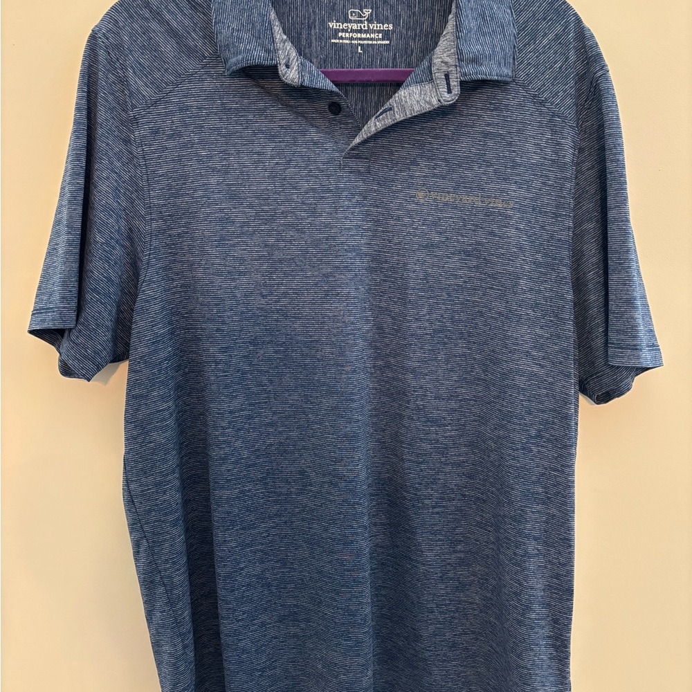 Vineyard Vines Heathered Navy Polo Shirt